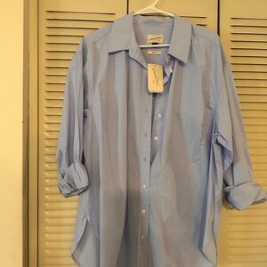 Universal Thread Sky Blue Casual Button Down Shirt for Women